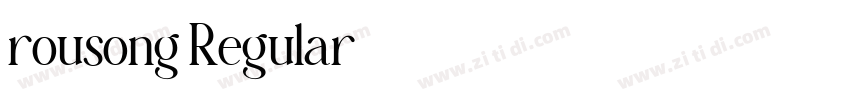 rousong Regular字体转换